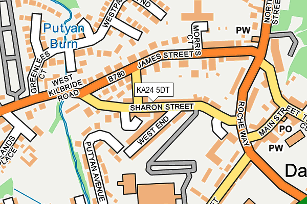 KA24 5DT map - OS OpenMap – Local (Ordnance Survey)