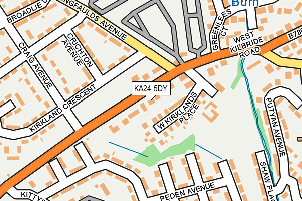 KA24 5DY map - OS OpenMap – Local (Ordnance Survey)