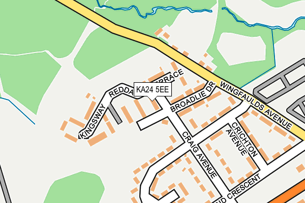 KA24 5EE map - OS OpenMap – Local (Ordnance Survey)