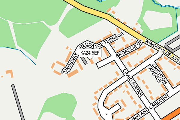 KA24 5EF map - OS OpenMap – Local (Ordnance Survey)