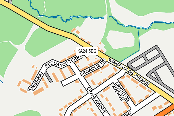 KA24 5EG map - OS OpenMap – Local (Ordnance Survey)