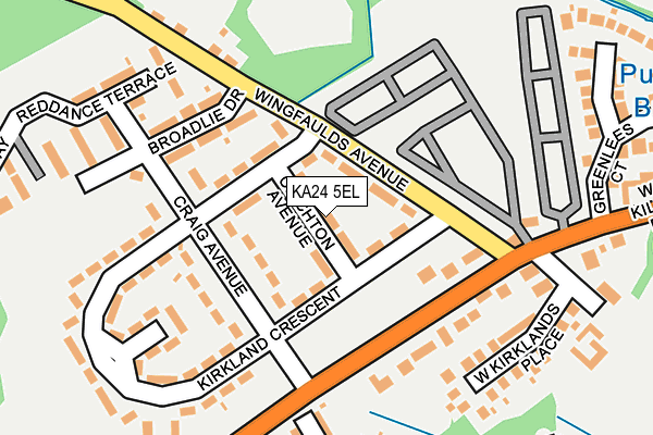 KA24 5EL map - OS OpenMap – Local (Ordnance Survey)