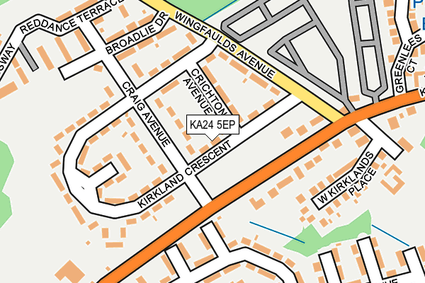 KA24 5EP map - OS OpenMap – Local (Ordnance Survey)