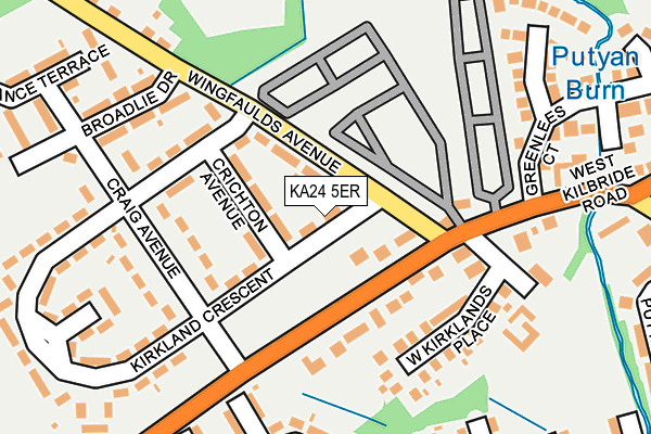 KA24 5ER map - OS OpenMap – Local (Ordnance Survey)