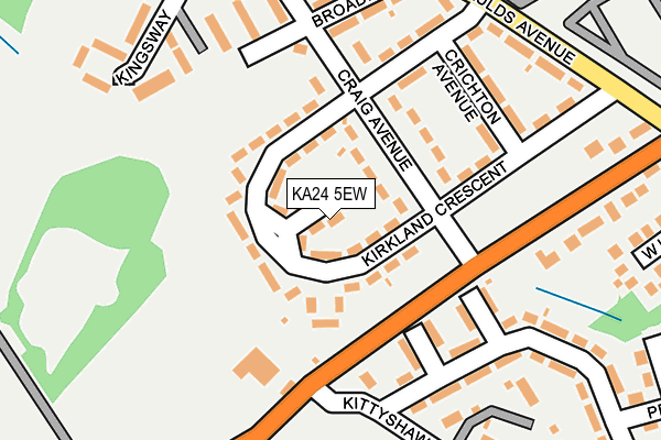 KA24 5EW map - OS OpenMap – Local (Ordnance Survey)