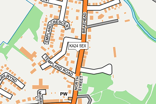 KA24 5EX map - OS OpenMap – Local (Ordnance Survey)