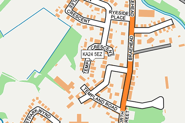 KA24 5EZ map - OS OpenMap – Local (Ordnance Survey)