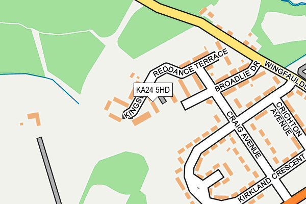 KA24 5HD map - OS OpenMap – Local (Ordnance Survey)