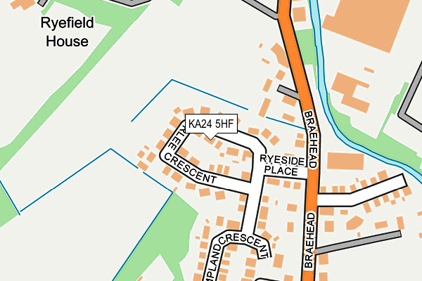 KA24 5HF map - OS OpenMap – Local (Ordnance Survey)