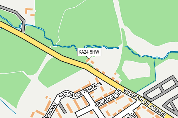 KA24 5HW map - OS OpenMap – Local (Ordnance Survey)