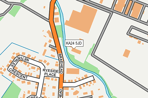 KA24 5JD map - OS OpenMap – Local (Ordnance Survey)