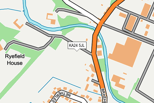 KA24 5JL map - OS OpenMap – Local (Ordnance Survey)