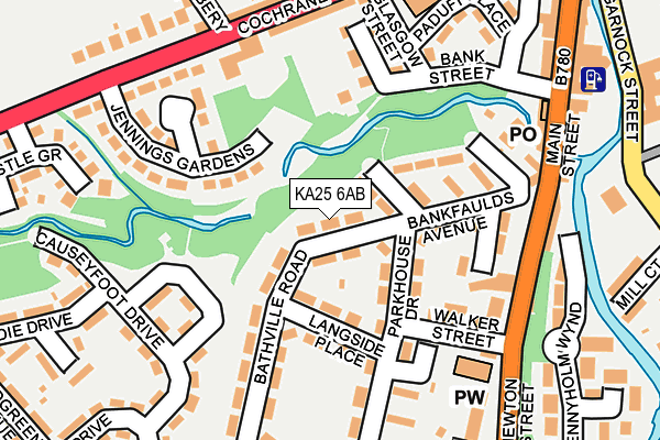 KA25 6AB map - OS OpenMap – Local (Ordnance Survey)