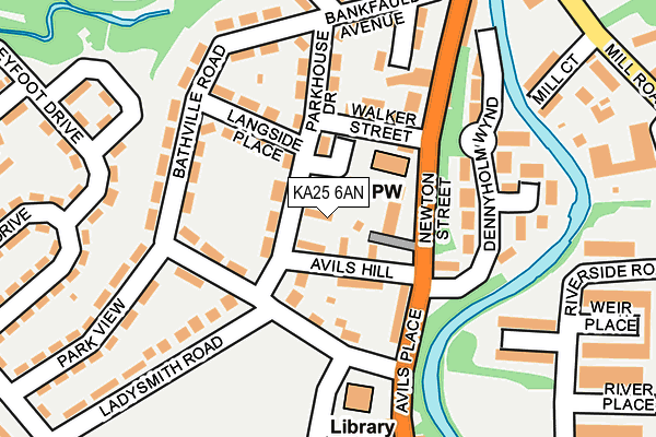 KA25 6AN map - OS OpenMap – Local (Ordnance Survey)