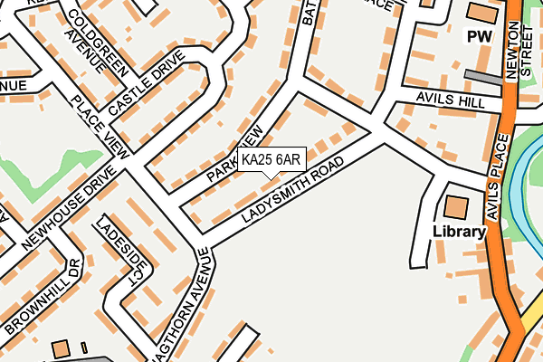 KA25 6AR map - OS OpenMap – Local (Ordnance Survey)