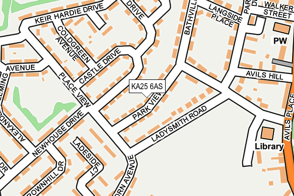 KA25 6AS map - OS OpenMap – Local (Ordnance Survey)