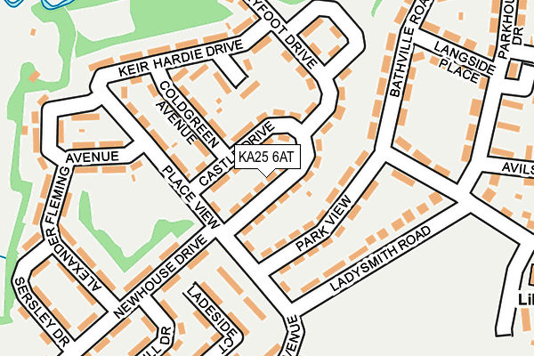 KA25 6AT map - OS OpenMap – Local (Ordnance Survey)