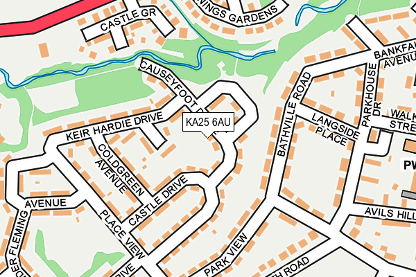 KA25 6AU map - OS OpenMap – Local (Ordnance Survey)