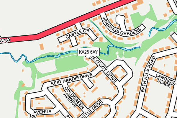 KA25 6AY map - OS OpenMap – Local (Ordnance Survey)