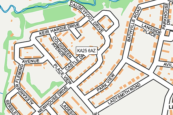 KA25 6AZ map - OS OpenMap – Local (Ordnance Survey)