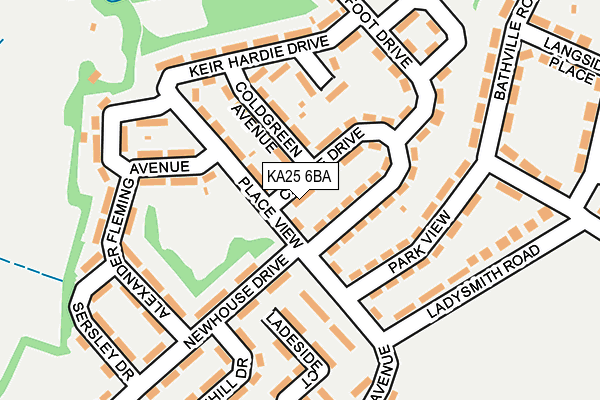 KA25 6BA map - OS OpenMap – Local (Ordnance Survey)