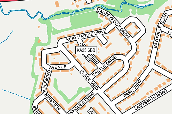 KA25 6BB map - OS OpenMap – Local (Ordnance Survey)