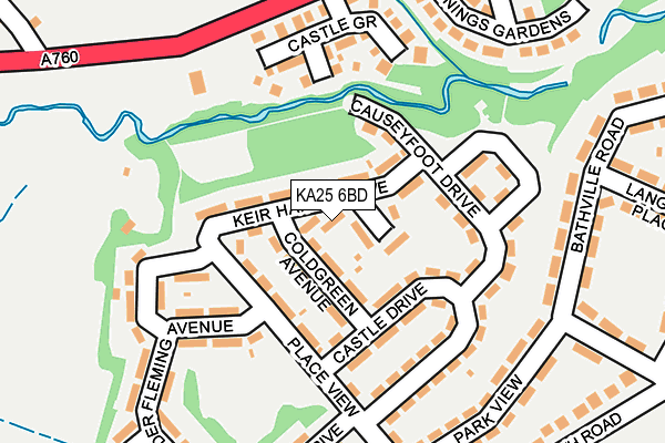 KA25 6BD map - OS OpenMap – Local (Ordnance Survey)
