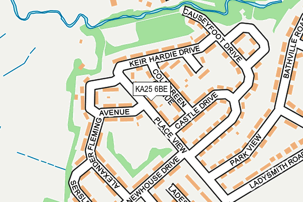 KA25 6BE map - OS OpenMap – Local (Ordnance Survey)