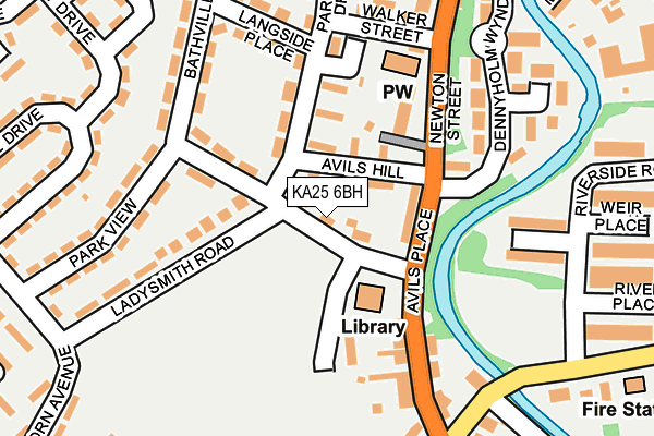 KA25 6BH map - OS OpenMap – Local (Ordnance Survey)