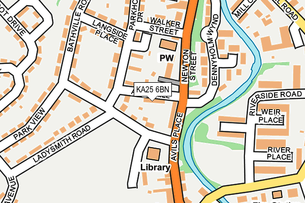 KA25 6BN map - OS OpenMap – Local (Ordnance Survey)