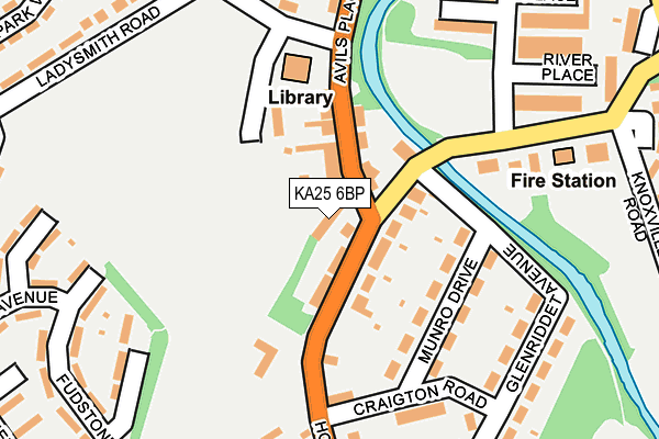 KA25 6BP map - OS OpenMap – Local (Ordnance Survey)