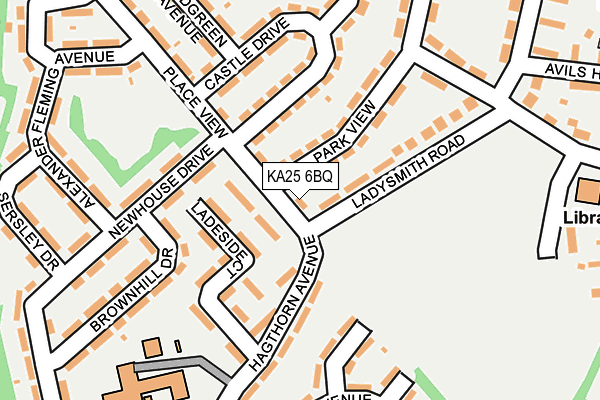 KA25 6BQ map - OS OpenMap – Local (Ordnance Survey)