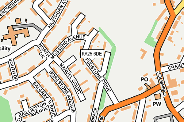 KA25 6DE map - OS OpenMap – Local (Ordnance Survey)