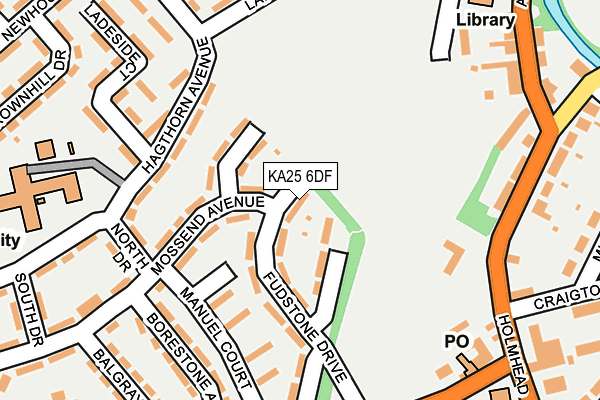 KA25 6DF map - OS OpenMap – Local (Ordnance Survey)