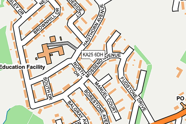 KA25 6DH map - OS OpenMap – Local (Ordnance Survey)