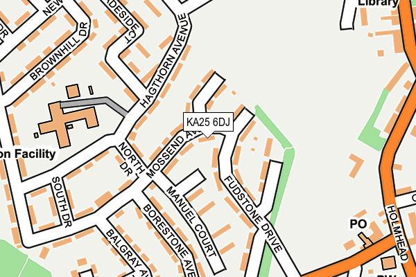 KA25 6DJ map - OS OpenMap – Local (Ordnance Survey)
