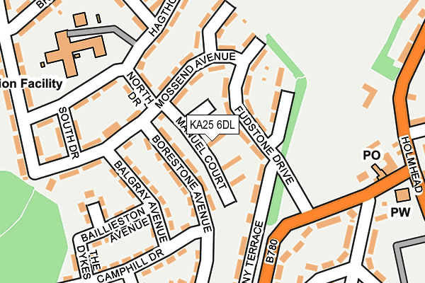 KA25 6DL map - OS OpenMap – Local (Ordnance Survey)