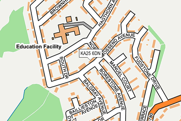 KA25 6DN map - OS OpenMap – Local (Ordnance Survey)