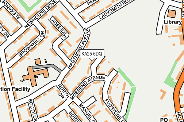 KA25 6DQ map - OS OpenMap – Local (Ordnance Survey)