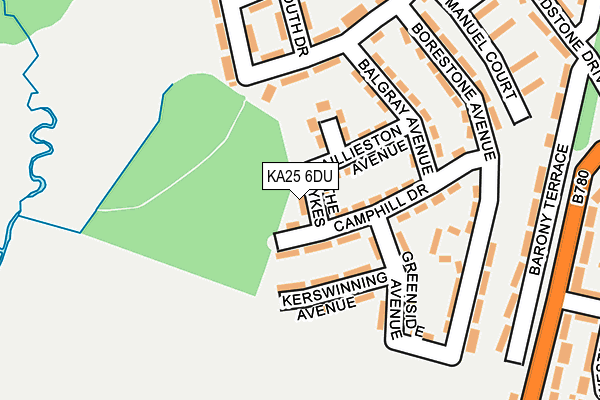 KA25 6DU map - OS OpenMap – Local (Ordnance Survey)