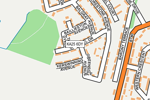 KA25 6DY map - OS OpenMap – Local (Ordnance Survey)