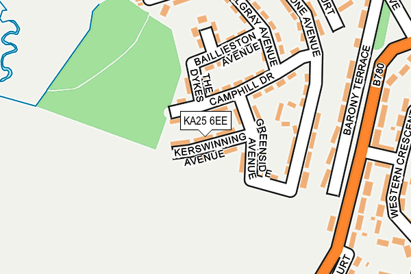 KA25 6EE map - OS OpenMap – Local (Ordnance Survey)