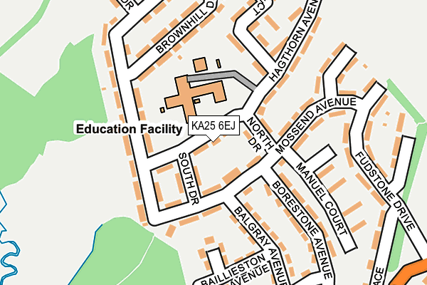 KA25 6EJ map - OS OpenMap – Local (Ordnance Survey)