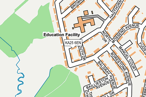 KA25 6EN map - OS OpenMap – Local (Ordnance Survey)