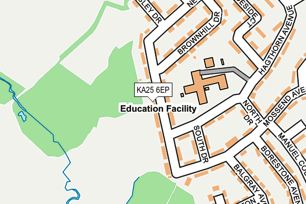 KA25 6EP map - OS OpenMap – Local (Ordnance Survey)