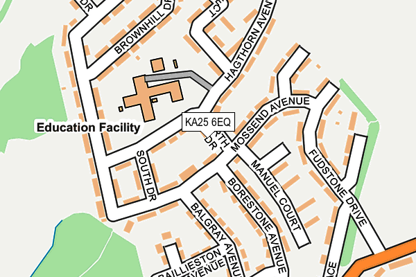KA25 6EQ map - OS OpenMap – Local (Ordnance Survey)