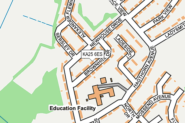 KA25 6ES map - OS OpenMap – Local (Ordnance Survey)