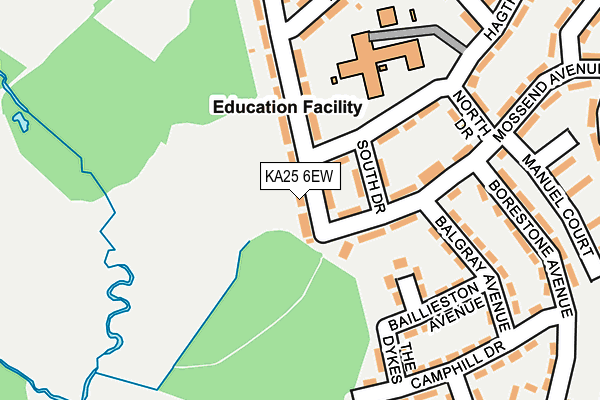 KA25 6EW map - OS OpenMap – Local (Ordnance Survey)