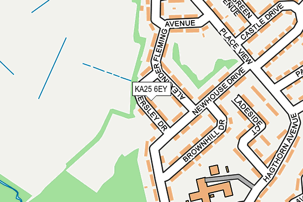 KA25 6EY map - OS OpenMap – Local (Ordnance Survey)