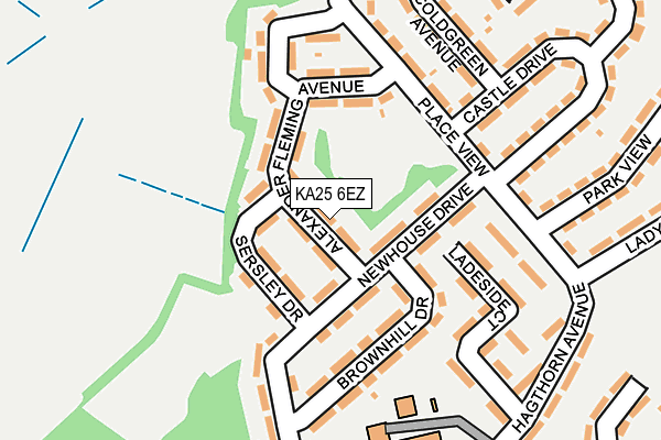 KA25 6EZ map - OS OpenMap – Local (Ordnance Survey)